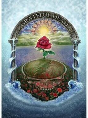 Grateful Dead Rose Garden Tapestry by Mike DuBois ~ 53” x 85” ~ Brand New!